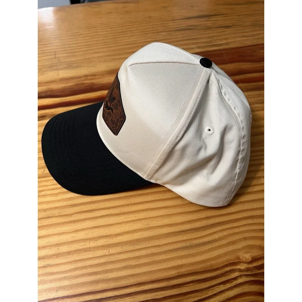 Duck Leather Patch Trucker Hat Black/White NWOT Five Panel Trucker Cap Duck Camo